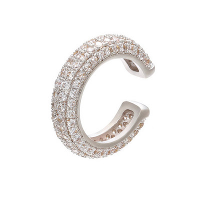 QMHJE 1 daļīgs ausu sprādze uz auskara aproces Rainbow CZ zelta sudraba krāsa auskaru rotaslietas Aretes bez caurduršanas zila, melna, caurspīdīga