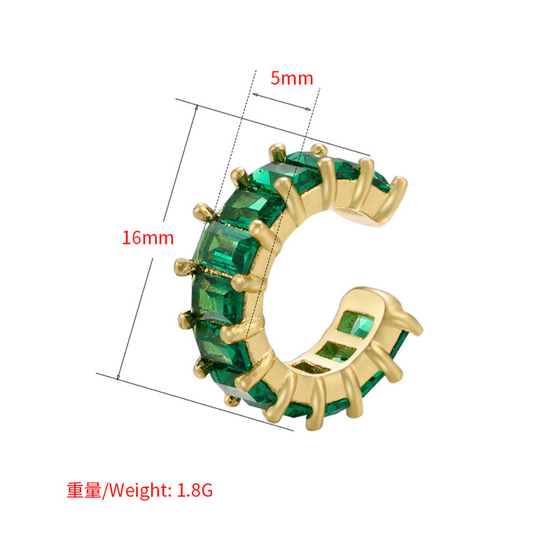 QMHJE 1 daļīgs ausu sprādze uz auskara aproces Rainbow CZ zelta sudraba krāsa auskaru rotaslietas Aretes bez caurduršanas zila, melna, caurspīdīga