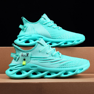 Melni skriešanas apavi Ikdienas sporta apavi baltas āra elpojošas sieta apavi Vīriešu vieglas triecienu absorbējošas sporta apavi