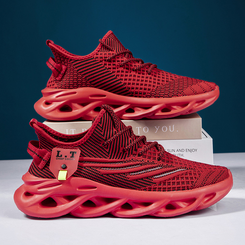 Melni skriešanas apavi Ikdienas sporta apavi baltas āra elpojošas sieta apavi Vīriešu vieglas triecienu absorbējošas sporta apavi