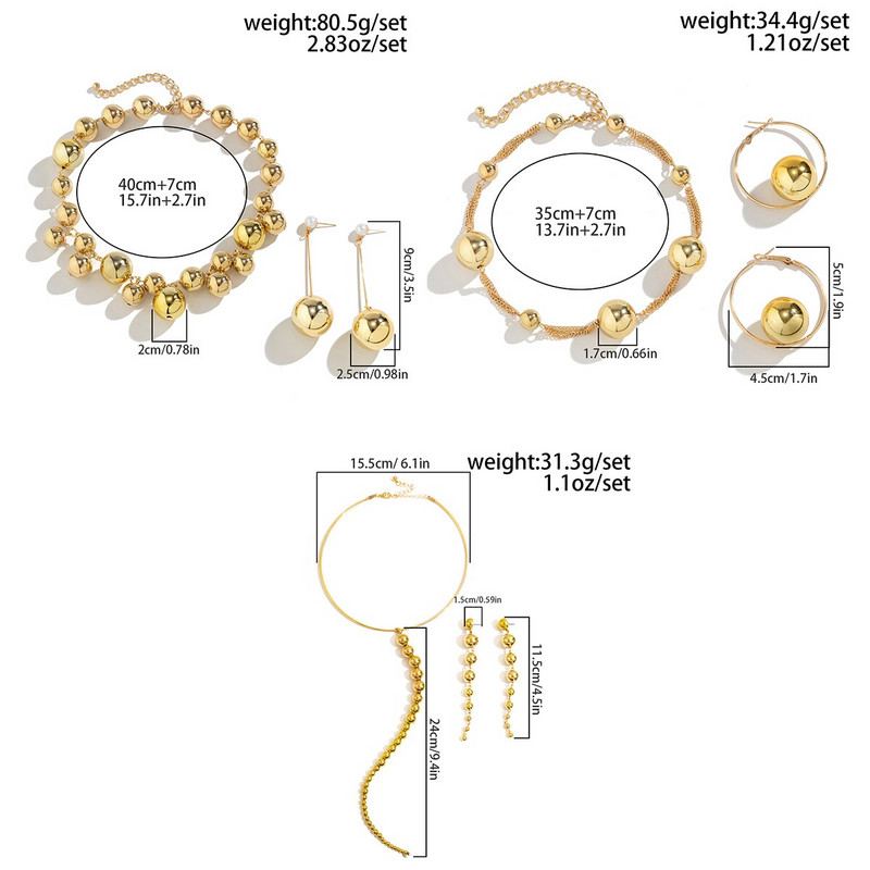 Panka akrila CCB liela lodīšu pērlīšu ķēdes kaklarota, nolaižamie auskari sievietēm. Vintage chunky clavicle ķēdes grunge juvelierizstrādājumu komplekts Steampunk