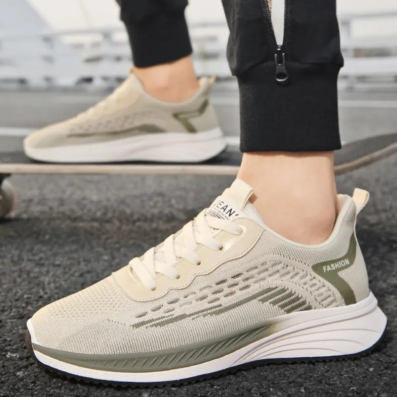 2023 m. nauji vyriški laisvalaikio batai, tinkliniai, kvėpuojantys, patogūs sportiniai neslystantys bėgimo teniso elastiniai vyriški batai