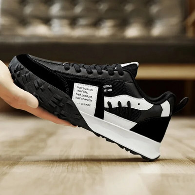 2024. gada zīmolu vīriešu apavi Ikdienas sporta apavi Retro, skrienot vecpuiši, moderns svītru raksts, zems griezums, plakans papēdis