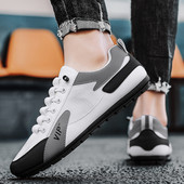 2023 New Men Casual Sneakers Breathable PU Άνετα Ανοιξιάτικα, Φθινοπωρινά παπούτσια για περπάτημα Ανδρικά παπούτσια για περπάτημα σε καμβά αναψυχής