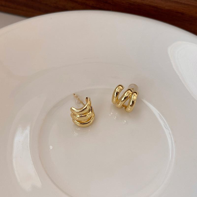 Zelta auskari Korejas ģeometrijas metāla vienkārši auskari sievietēm Sieviešu retro pīrsinga auskari 2023 Trend Fashion Jewelry