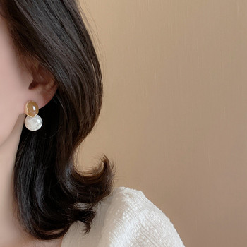 Нови пънк златни метални бели емайлирани обеци с обръч за жени Момичета Мода Drop Brincos Аксесоари за уши Бижута