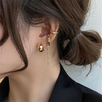 Κορεάτικο Ζιργκόν Μικρό Σετ μανσέτα αυτιών Κλιπ αυτιών Vintage Χρυσό Χρώμα Μανσέτα στο αυτί Cute cartilage No Pierced Clip Σκουλαρίκια Γυναικεία κοσμήματα