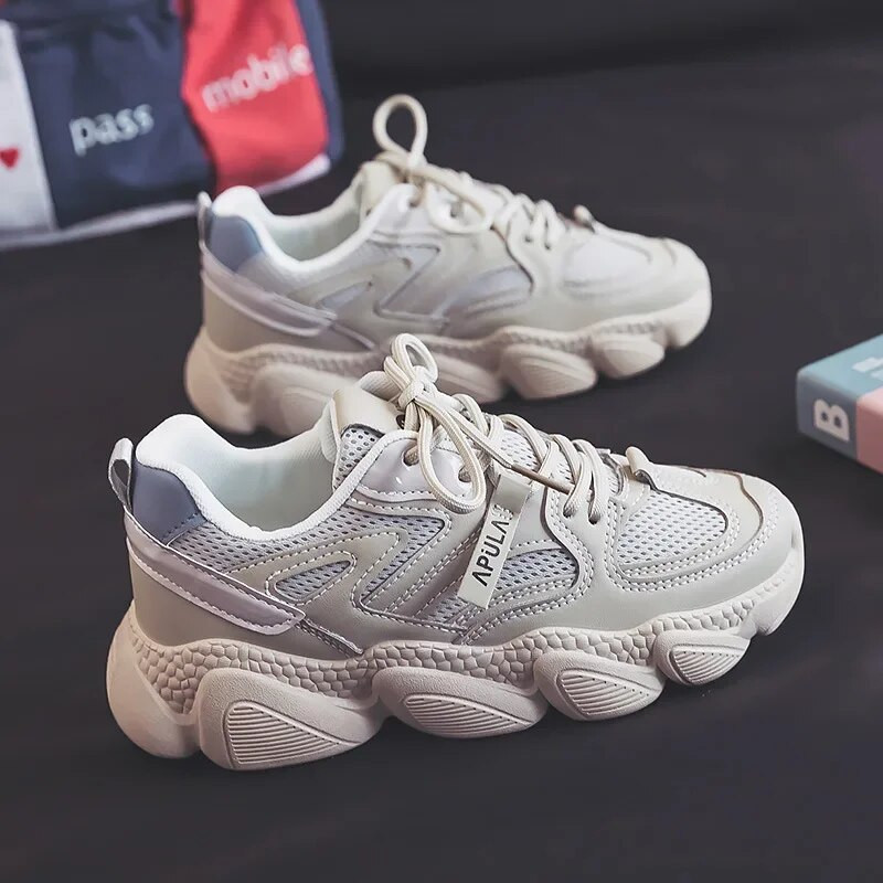 Sieviešu pavasara jauni korejiešu stila sporta apavi Fd-6661 Ērti Ins Ikdienišķi, Biezi Mīksti Apaki vīriešiem