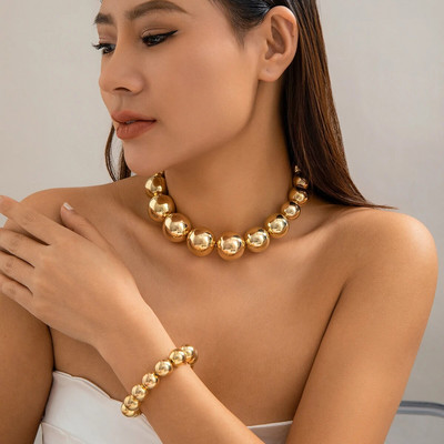 2Gb Goth Creative lielas CCB krelles ķēdes kaklarotas rokassprādze sievietēm Vintage regulējams Choker Grunge juvelierizstrādājumu komplekts Steampunk vīriešiem