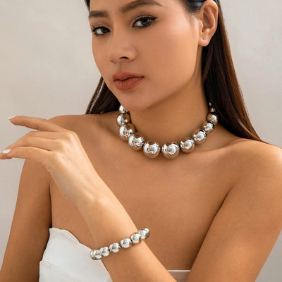 2Gb Goth Creative lielas CCB krelles ķēdes kaklarotas rokassprādze sievietēm Vintage regulējams Choker Grunge juvelierizstrādājumu komplekts Steampunk vīriešiem