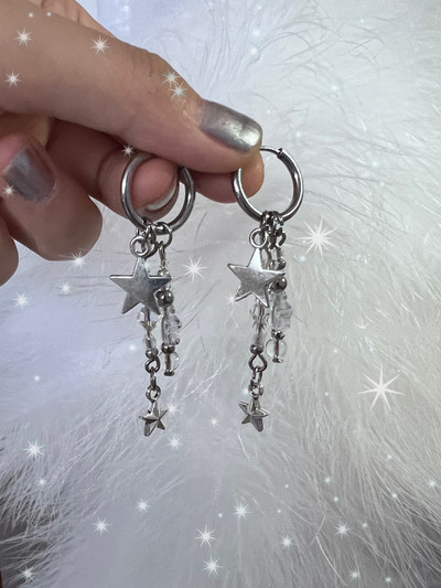 Νέα Y2K ακανόνιστα σκουλαρίκια πενταγράμμου Γυναικεία Sweet Cool Hottie Ρυθμιζόμενο σκουλαρίκι με φούντα Δώρα για πάρτι