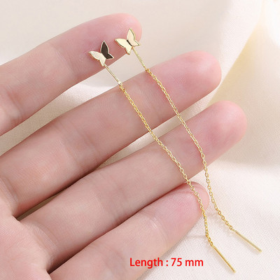 Lihtsas stiilis karbikett Tutt rippuvad kõrvarõngad naistele Pikad rippuvad kõrvarõngad augustamisjoonega Aksessuaarid Peenikesed mini trendikad kõrvaehted