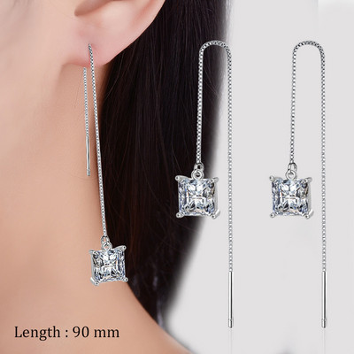 Lihtsas stiilis karbikett Tutt rippuvad kõrvarõngad naistele Pikad rippuvad kõrvarõngad augustamisjoonega Aksessuaarid Peenikesed mini trendikad kõrvaehted
