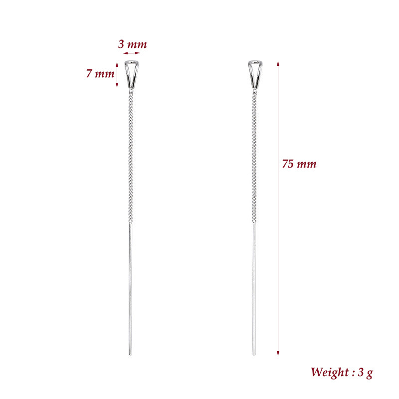 Lihtsas stiilis karbikett Tutt rippuvad kõrvarõngad naistele Pikad rippuvad kõrvarõngad augustamisjoonega Aksessuaarid Peenikesed mini trendikad kõrvaehted