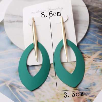 Πράσινο Χρώμα Καρδιά Σκουλαρίκια λουλούδι σταγόνας για Γυναικεία πέταλα Στρογγυλή πεταλούδα Μεταλλικό Brincos Wedding Party Κοσμήματα φίλη Δώρο