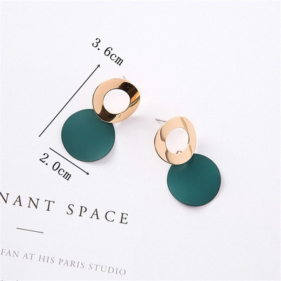 Πράσινο Χρώμα Καρδιά Σκουλαρίκια λουλούδι σταγόνας για Γυναικεία πέταλα Στρογγυλή πεταλούδα Μεταλλικό Brincos Wedding Party Κοσμήματα φίλη Δώρο