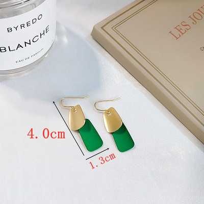 Πράσινο Χρώμα Καρδιά Σκουλαρίκια λουλούδι σταγόνας για Γυναικεία πέταλα Στρογγυλή πεταλούδα Μεταλλικό Brincos Wedding Party Κοσμήματα φίλη Δώρο