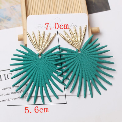 Πράσινο Χρώμα Καρδιά Σκουλαρίκια λουλούδι σταγόνας για Γυναικεία πέταλα Στρογγυλή πεταλούδα Μεταλλικό Brincos Wedding Party Κοσμήματα φίλη Δώρο