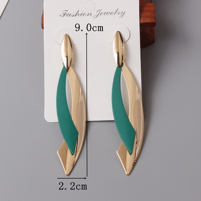 Πράσινο Χρώμα Καρδιά Σκουλαρίκια λουλούδι σταγόνας για Γυναικεία πέταλα Στρογγυλή πεταλούδα Μεταλλικό Brincos Wedding Party Κοσμήματα φίλη Δώρο