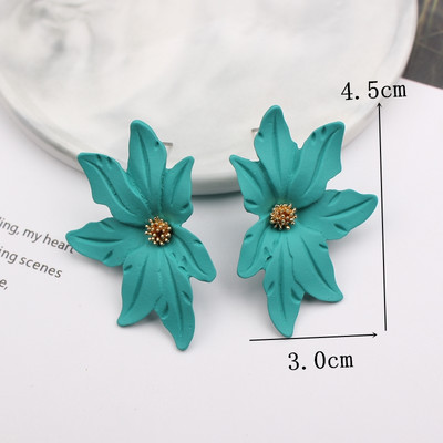 Πράσινο Χρώμα Καρδιά Σκουλαρίκια λουλούδι σταγόνας για Γυναικεία πέταλα Στρογγυλή πεταλούδα Μεταλλικό Brincos Wedding Party Κοσμήματα φίλη Δώρο