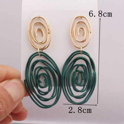 Πράσινο Χρώμα Καρδιά Σκουλαρίκια λουλούδι σταγόνας για Γυναικεία πέταλα Στρογγυλή πεταλούδα Μεταλλικό Brincos Wedding Party Κοσμήματα φίλη Δώρο