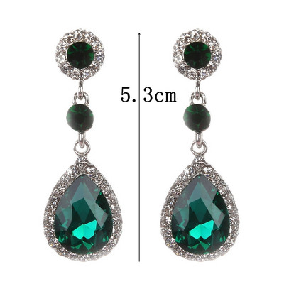 Πράσινο Χρώμα Καρδιά Σκουλαρίκια λουλούδι σταγόνας για Γυναικεία πέταλα Στρογγυλή πεταλούδα Μεταλλικό Brincos Wedding Party Κοσμήματα φίλη Δώρο