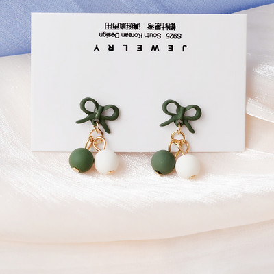 Πράσινο Χρώμα Καρδιά Σκουλαρίκια λουλούδι σταγόνας για Γυναικεία πέταλα Στρογγυλή πεταλούδα Μεταλλικό Brincos Wedding Party Κοσμήματα φίλη Δώρο