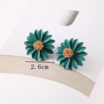 Πράσινο Χρώμα Καρδιά Σκουλαρίκια λουλούδι σταγόνας για Γυναικεία πέταλα Στρογγυλή πεταλούδα Μεταλλικό Brincos Wedding Party Κοσμήματα φίλη Δώρο