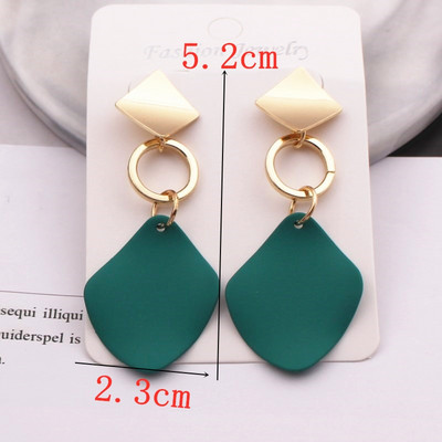 Πράσινο Χρώμα Καρδιά Σκουλαρίκια λουλούδι σταγόνας για Γυναικεία πέταλα Στρογγυλή πεταλούδα Μεταλλικό Brincos Wedding Party Κοσμήματα φίλη Δώρο