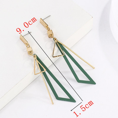 Πράσινο Χρώμα Καρδιά Σκουλαρίκια λουλούδι σταγόνας για Γυναικεία πέταλα Στρογγυλή πεταλούδα Μεταλλικό Brincos Wedding Party Κοσμήματα φίλη Δώρο