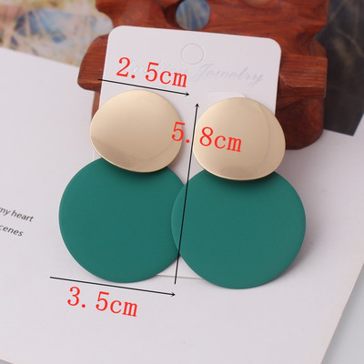 Πράσινο Χρώμα Καρδιά Σκουλαρίκια λουλούδι σταγόνας για Γυναικεία πέταλα Στρογγυλή πεταλούδα Μεταλλικό Brincos Wedding Party Κοσμήματα φίλη Δώρο