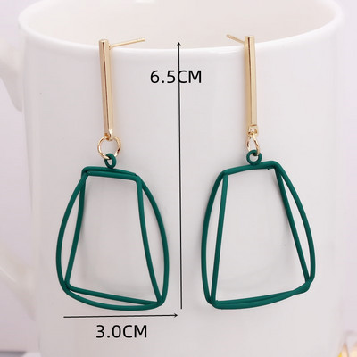 Πράσινο Χρώμα Καρδιά Σκουλαρίκια λουλούδι σταγόνας για Γυναικεία πέταλα Στρογγυλή πεταλούδα Μεταλλικό Brincos Wedding Party Κοσμήματα φίλη Δώρο