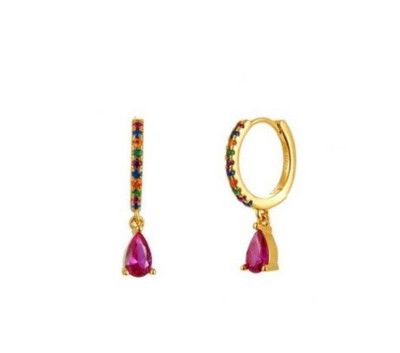 2 TK roostevabast terasest kuupmeetrist tsirkooniumoksiidist väikesed rõngaskõrvarõngad naistele veetilga ripats kõhre kõrvarõngas pulma augustamise ehted