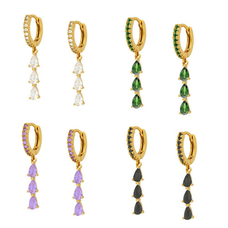 2 TK roostevabast terasest kuupmeetrist tsirkooniumoksiidist väikesed rõngaskõrvarõngad naistele veetilga ripats kõhre kõrvarõngas pulma augustamise ehted