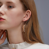 Νέα δημιουργικά κρεμαστά σκουλαρίκια τζίτζικας Big Beetle Nature Study Victorian Cicada Entomologist Summer Bug Jewelry