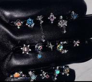 Sweet Cool Angel Heart Star Moon tsirkooniumkõrvarõngad naistele Tüdrukutele Punk Roostevabast Terasest Kõhre Helix Kõrva augustamine