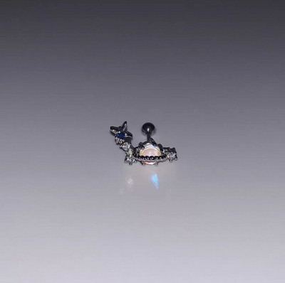 Sweet Cool Angel Heart Star Moon tsirkooniumkõrvarõngad naistele Tüdrukutele Punk Roostevabast Terasest Kõhre Helix Kõrva augustamine