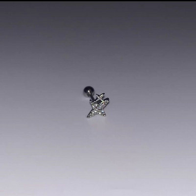 Sweet Cool Angel Heart Star Moon tsirkooniumkõrvarõngad naistele Tüdrukutele Punk Roostevabast Terasest Kõhre Helix Kõrva augustamine