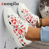 Naiste lõuendist tossud jalatsid Kevadvalged grafiti pitsilised Kerged pehmed vulkaniseeritud kingad Mood Naiste lõuendist kingad, suur suurus 42