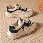 Μόδα γυναικεία παπούτσια Ευέλικτα πάνινα παπούτσια με χοντρή σόλα Ελαφρά γυναικεία καθημερινά παπούτσια με κορδόνια άνοιξη 2024 Νέο Zapatos Para Mujeres