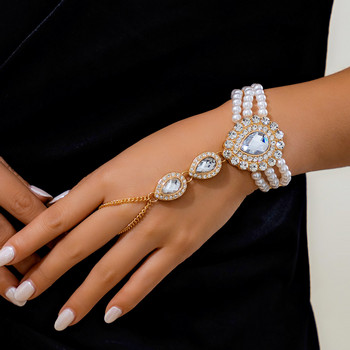 Γυναικεία κοσμήματα μόδας ψεύτικα μαργαριτάρια Διαμάντια κολιέ βραχιόλι με πολύτιμους λίθους Σετ vintage στυλ Κολιέ για κορίτσια Αξεσουάρ για πάρτι