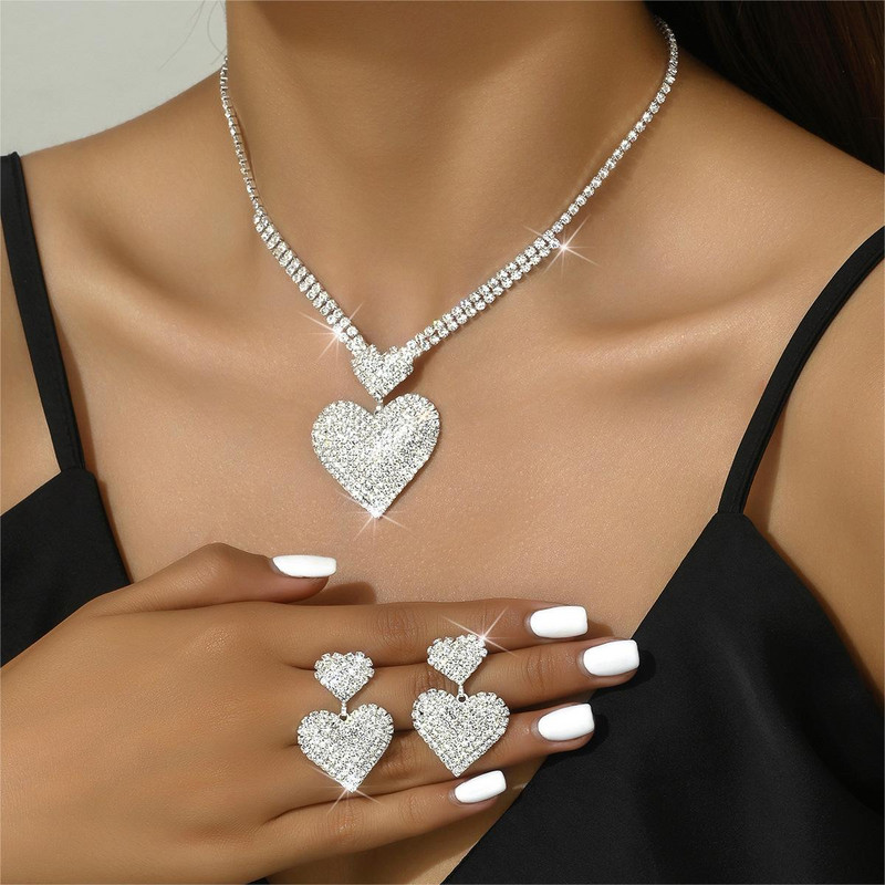 Euroopa ja Ameerika Ühendriigid Mood Armastus Kaelakee Kõrvarõngaste Komplekt Pulmapidu Ystävänpäivä Kingitus Ehted Aksessuaarid