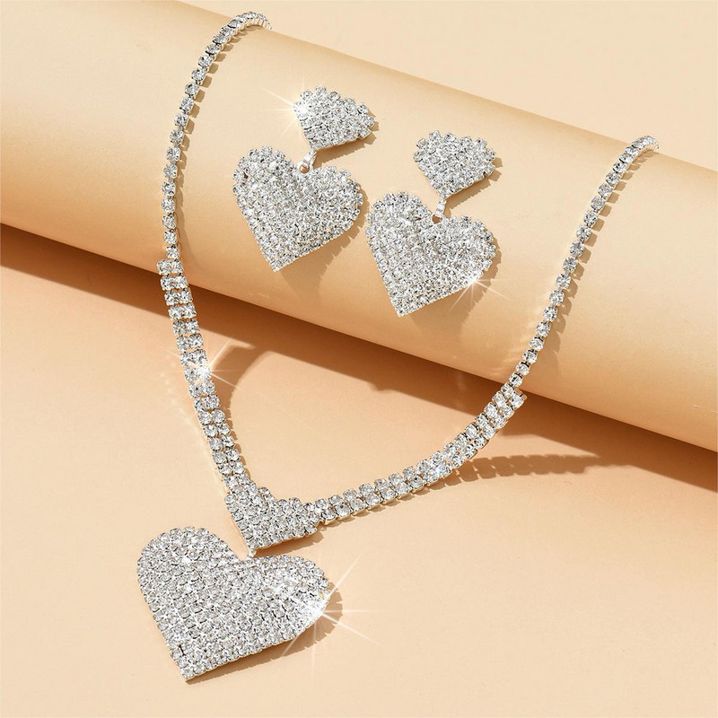 Euroopa ja Ameerika Ühendriigid Mood Armastus Kaelakee Kõrvarõngaste Komplekt Pulmapidu Ystävänpäivä Kingitus Ehted Aksessuaarid