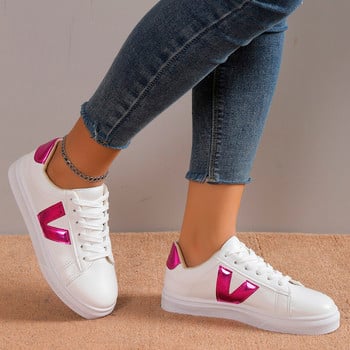 Нови бели масивни маратонки с връзки Спортни обувки Обувки на платформа за жени Ежедневни дамски тенис дамски обувки с връзки с връзки Вулканизирани дамски обувки