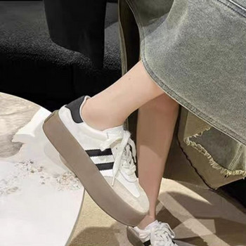 Νέας σχεδίασης Fashion Casual Παπούτσια Outdoor Lace Up Sneakers για Γυναικεία Άνετα, Ευέλικτα Αθλητικά Παπούτσια Vulcanize