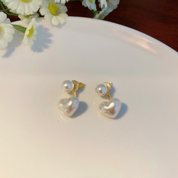 Νέα μόδα καρφωτά σκουλαρίκια για γυναίκες κορίτσι Love Heart Pearl Drop σκουλαρίκια Γλυκά απλά σκουλαρίκια Κοσμήματα Αξεσουάρ Δώρο για πάρτι