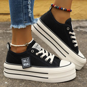 Naiste platvorm, lõuendjalatsid, vabaaja tossud, paeltega, mugavad jalatsid, mood, õues jooksmine tennis, lamedad tossud naistele 35–40