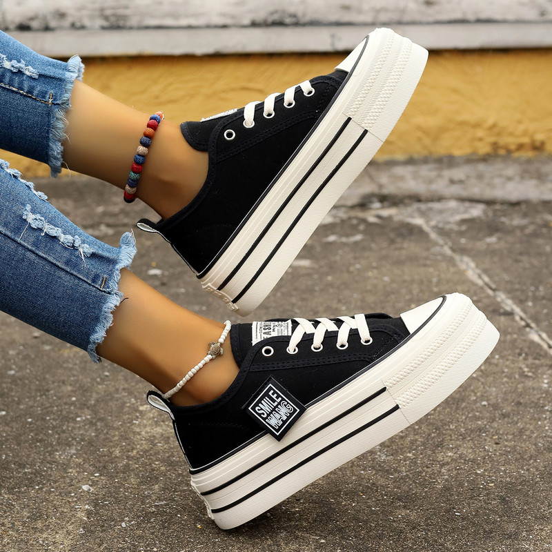 Naiste platvorm, lõuendjalatsid, vabaaja tossud, paeltega, mugavad jalatsid, mood, õues jooksmine tennis, lamedad tossud naistele 35–40