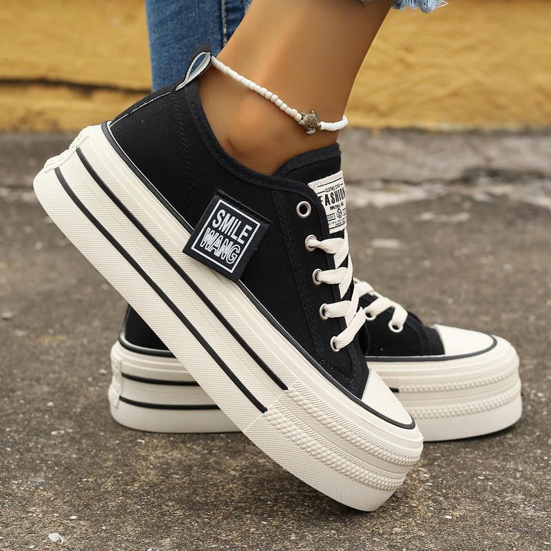 Naiste platvorm, lõuendjalatsid, vabaaja tossud, paeltega, mugavad jalatsid, mood, õues jooksmine tennis, lamedad tossud naistele 35–40