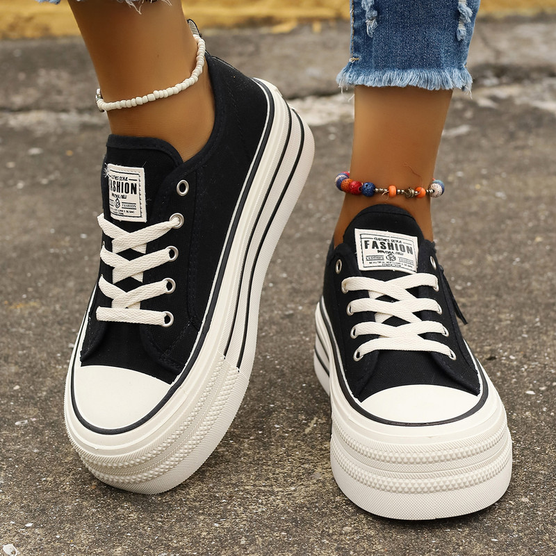 Naiste platvorm, lõuendjalatsid, vabaaja tossud, paeltega, mugavad jalatsid, mood, õues jooksmine tennis, lamedad tossud naistele 35–40